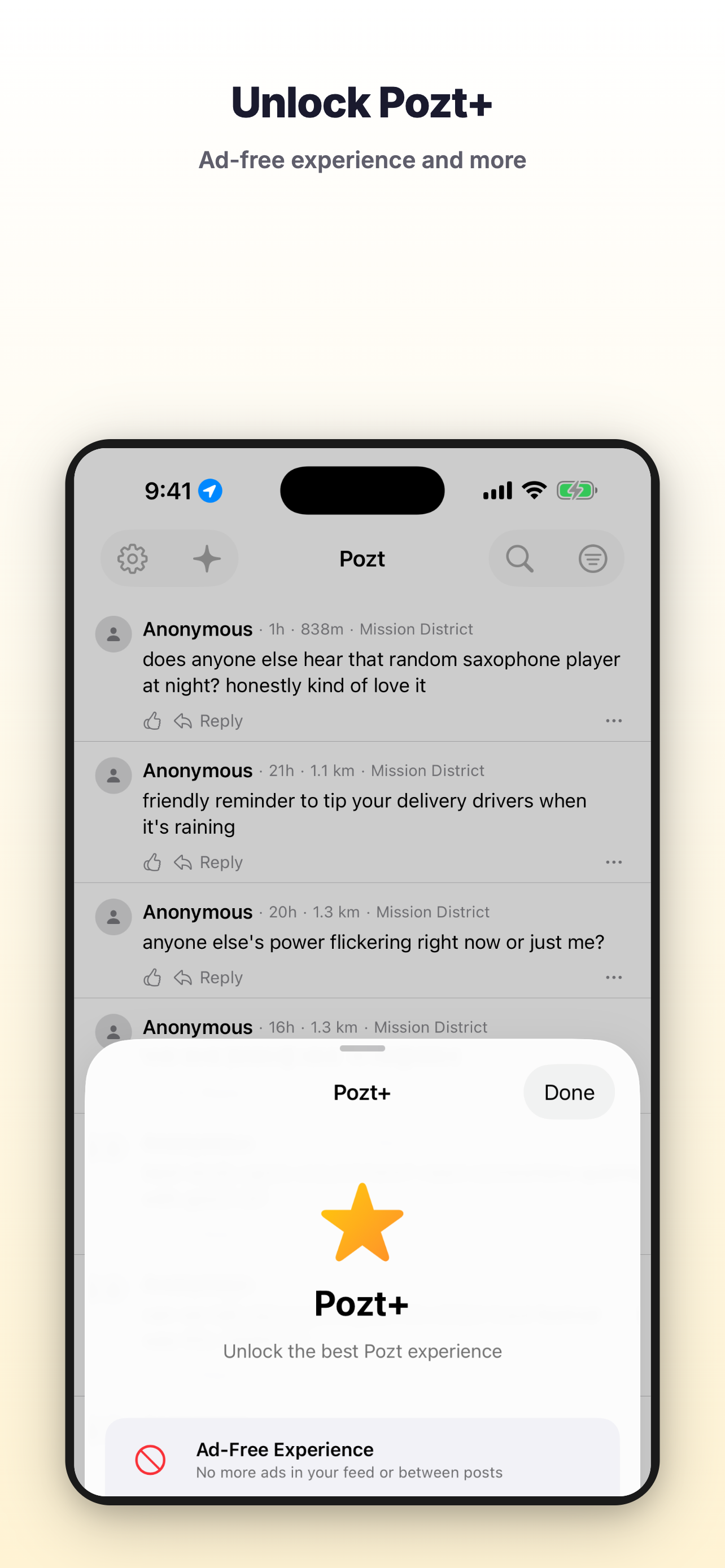 Pozt+ premium features